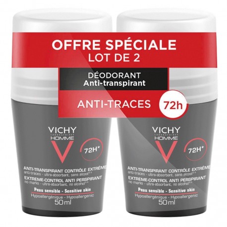 Vichy Homme Extreme-Control 72HR Anti-Perspirant Roll-On 2 x 50 ml 3433425000640