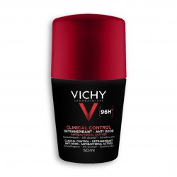 Vichy Homme Déodorant Clinical Control 96H Détranspirant Anti-Odeur Roll-On 50 ml
