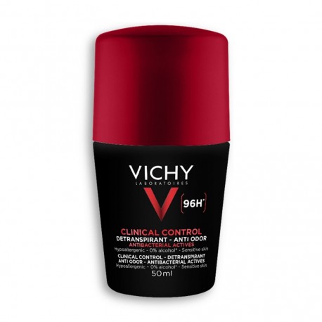 Vichy Homme Déodorant Clinical Control 96H Détranspirant Anti-Odeur Roll-On 50 ml 3337875805025
