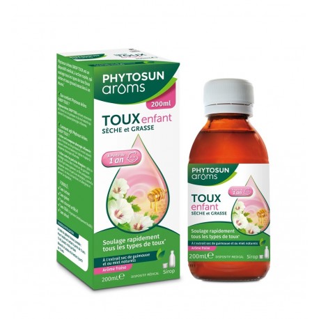 Phytosun Arôms Sirop Enfant Toux Sèche et Grasse 200 ml 5400951004174