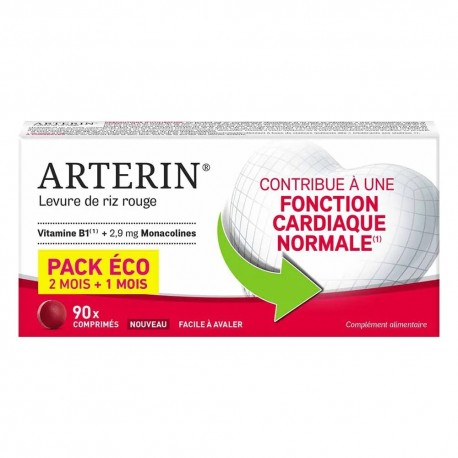Arterin levure de Riz Rouge Vitamines B1 + 2.9mg Monocalines Pack Éco 3595895317892