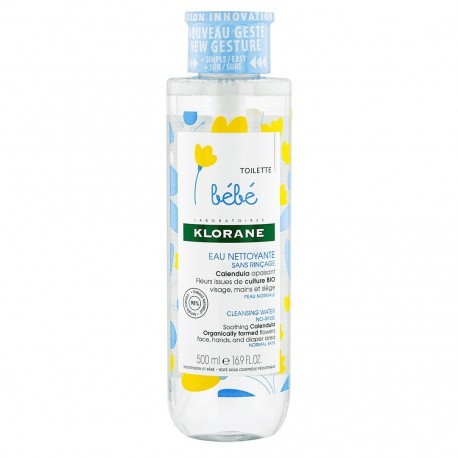 Klorane Baby Cleansing Water No-Rinse 500 ml 3282770103427