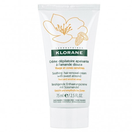 Klorane Soothing Hair Removal Cream with Sweet Almond 75 ml 3282779398060
