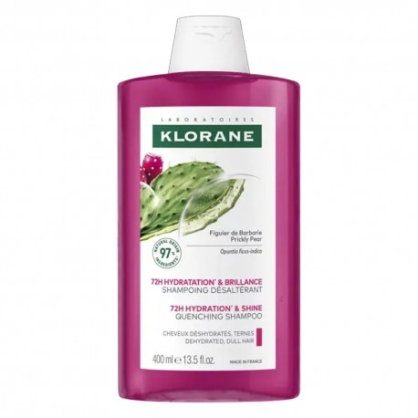 Klorane Hydratation & Brillance - Shampoing Désaltérant au Figuier de Barbarie 400 ml 3282770394535