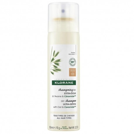 Klorane Ultra-Gentle Dry Shampoo with Oat and Ceramide Tinted 150 ml 3282770390766