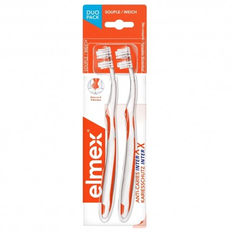 Elmex Anti-Caries InterX Soft Toothbrush x 2 7610108019557