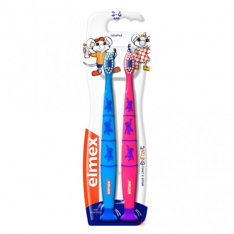 Elmex Brosse à Dents Enfant 3-6 Ans x 2 8718951177666