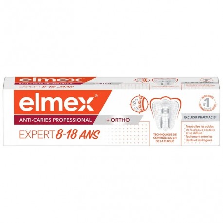 Elmex Anti-Caries Professional Dentifrice +Ortho Expert 8-18 Ans 75 ml 8718951031203