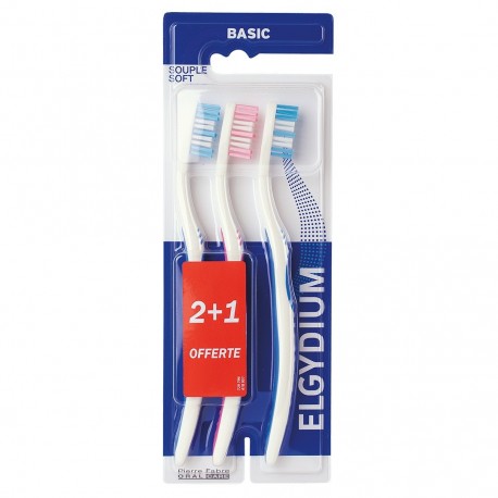 Elgydium Basic Brosse à Dents Souple x 3 3577056023071
