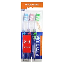 Elgydium Inter-Active Soft Toothbrush x 3