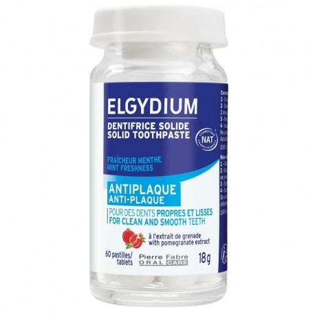 Elgydium Dentifrice Solide Antiplaque 60 Pastilles 3577056026447