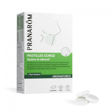 Pranarôm Aromaforce Throat Lozenges 21 Lozenges 5420008535222