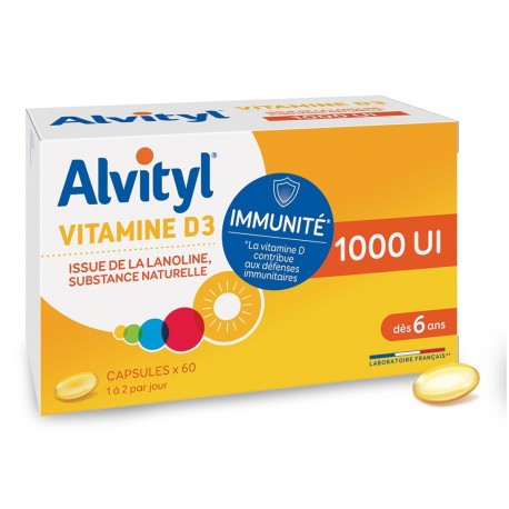 Alvityl Vitamine D3 1000 UI 60 Capsules 3664492013985