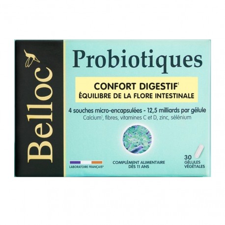 Belloc Probiotiques Confort Digestif 30 Gélules Végétales 3664492022130