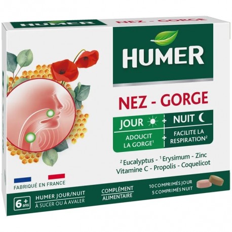 Humer Nose and Throat 10 Day Tablets + 5 Night Tablets 3664492000060