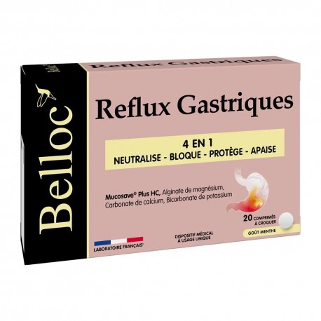Belloc Reflux Gastriques 20 Comprimés à Croquer 3664492017747