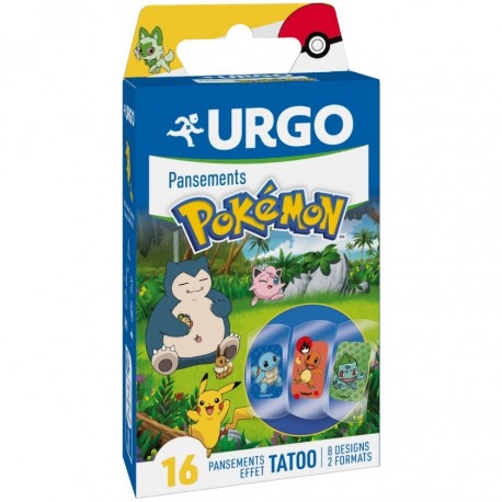 Urgo Pokemon Plasters 16 Plasters Tatoo Effect 3664492015483