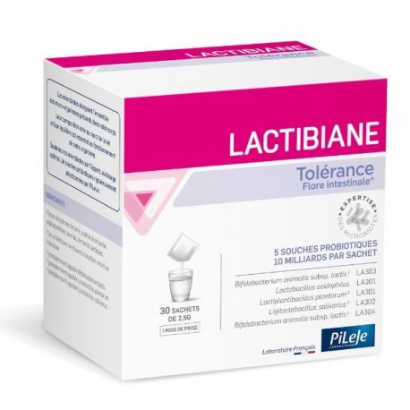 Pileje Lactibiane Tolérance 30 Sachets de 2.5 g 3401579209561