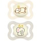 Mam Supreme Night 2 Silicone Soothers 2-6 Months 9001616836268
