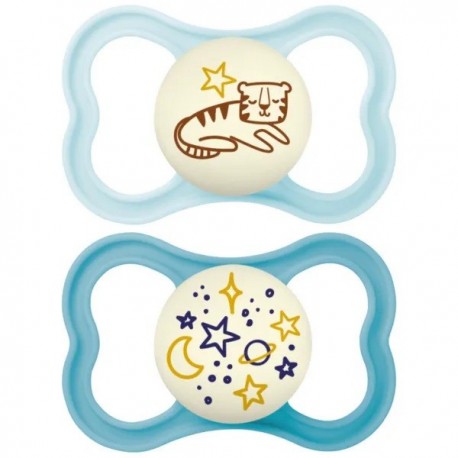 Mam Supreme Night 2 Silicone Soothers 6+ Months 9001616836299