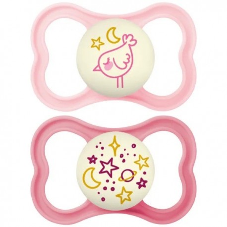 Mam Supreme Night 2 Silicone Soothers 18+ Months 9001616836329