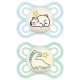 Mam Perfect Night 2 Silicone Soothers 2-6 Months 9001616835995