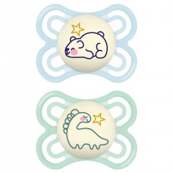 Mam Perfect Night 2 Silicone Soothers 2-6 Months