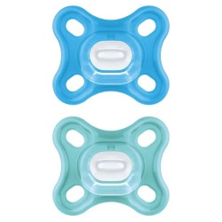Mam Comfort 2 Silicone Soothers 0+ Months Blue 9001616814099