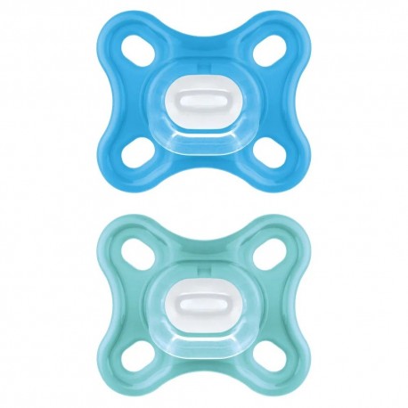 Mam Comfort 2 Silicone Soothers 0+ Months Blue 9001616814099