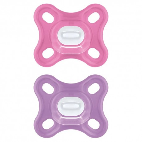 Mam Comfort 2 Silicone Soothers 0+ Months Pink 9001616814105