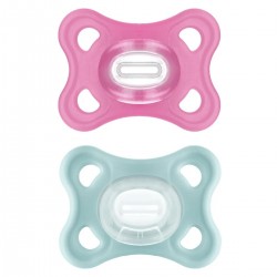 Mam Comfort 2 Sucettes Silicone 2-6 Mois Rose 9001616822445