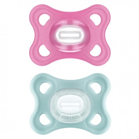 Mam Comfort 2 Silicone Soothers 2-6 Months Pink 9001616822445