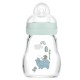 Mam Glass Baby Bottle 170 ml Teat Flow 1 Blue 9001616809064