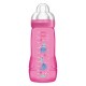 Mam Easy Active Baby Bottle 2nd Age 330 ml Pink Coloured 9001616857973