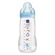 Mam Easy Active Baby Bottle 2nd Age 330 ml Decorated Blue 9001616857980