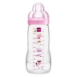 Mam Easy Active Biberon 2ème Âge 330 ml Décoré Rose 9001616857966