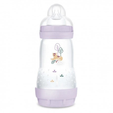 Mam Easy Start Biberon Anti-Colique 260 ml Tétine Débit 2 Lilas 9001616836534