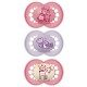 Mam Original 2 Sucettes Original Jour + 1 Sucette Original Nuit +18 Mois Rose Mauve 9001616835926