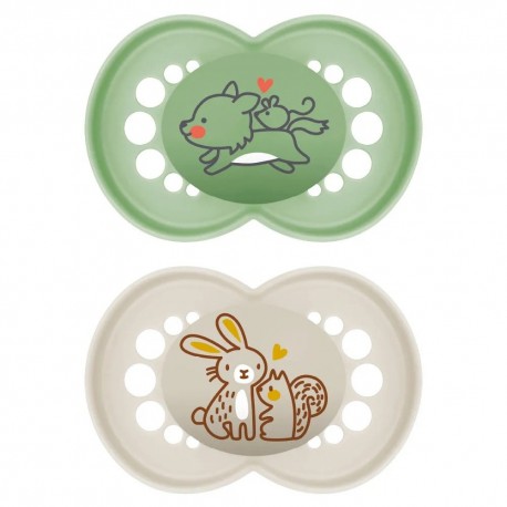 Mam Original Nature 2 Silicone Soothers 18+ Months 9001616835834