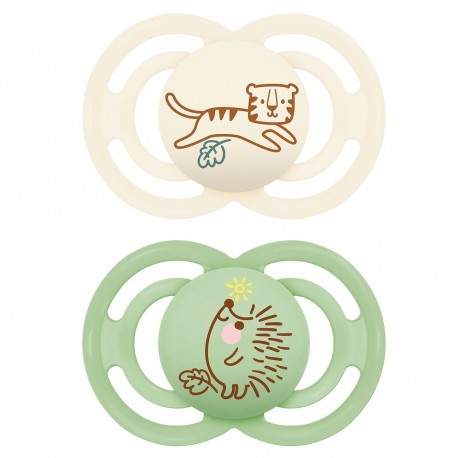 Mam Perfect Animal 2 Silicone Soothers 18+ Months 9001616836107