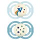 Mam Perfect Night Trend 2 Silicone Soothers 18+ Months 9001616836121