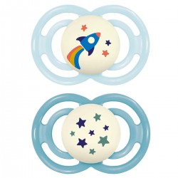 Mam Perfect Night Trend 2 Silicone Soothers 18+ Months 9001616836121