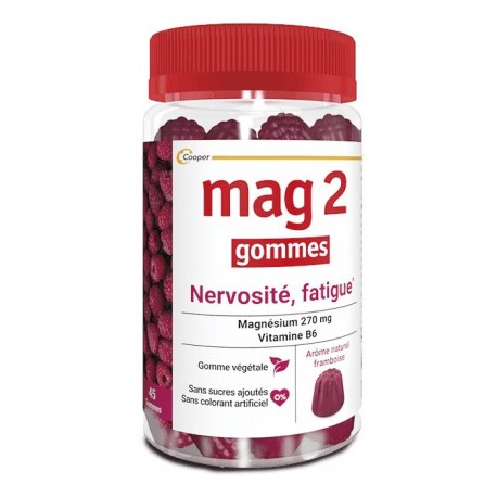 Mag 2 Gummies Nervousness Fatigue Raspberry 45 Gummies 3614810003648