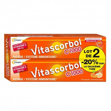 Vitascorbol C1000 2 X 20 Comprimés Effervescents 3614810004805