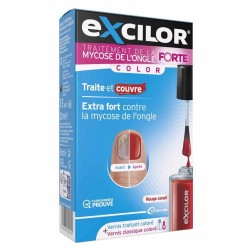 Excilor Forte Traitement de la Mycose de l'Ongle Color Rouge Corail 30 ml 5410765005151