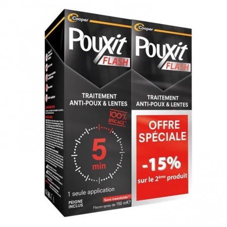 Pouxit Flash 2 x 150 ml 