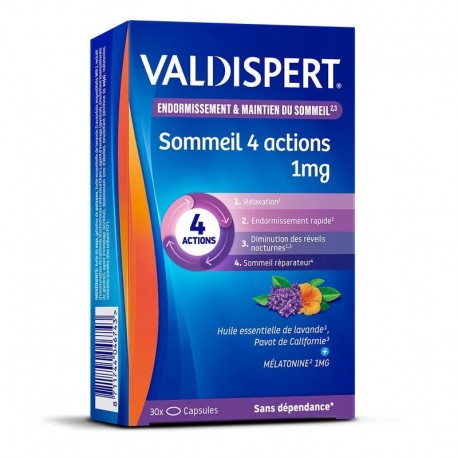 Valdispert Sleep 4 Action 1 mg 30 Capsules 8711744046743