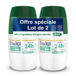 Etiaxil Vegetable Deodorant 24H Sensitive Skin Roll-On 2 x 50 ml