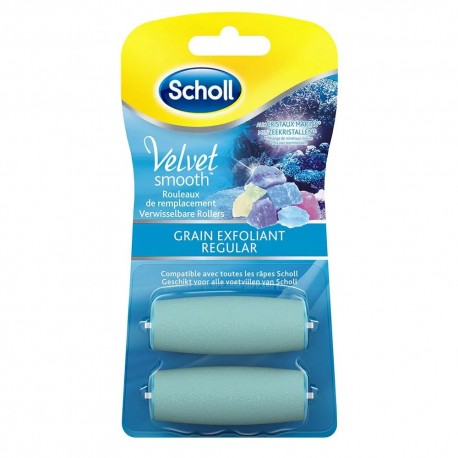 Scholl Velvet Smooth Express Pedi Crystal Diamonds Exfoliating Grain Rollers 5052197041682