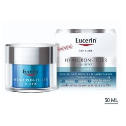 Eucerin Hyaluron-Filler + 3x Effect Gel-Crème Soin de Nuit Booster d'Hydratation 50 ml